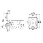 Richford R686 360 避渠首選 度超旋沖水 避喉王 銀離子抗菌塗層 相連式 自由咀座廁 連緩衝降板 (不包含風琴喉)