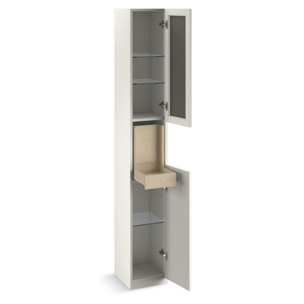 Kohler K-32164K-R-PPW Spacity 置物高櫃 (白色) (右開門)