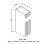 Kohler K-32165T-R-PPW Spacity 置物矮櫃 (白色) (右開門)