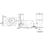 TOTO 78133320 分體式高咀座廁連電子廁板套裝 (不包含風琴喉)