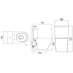 TOTO 76633320 分體式自由咀座廁連電子廁板套裝 (不包含風琴喉)
