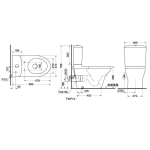TOTO 94523410 分體式自由咀座廁連電子廁板套裝 (不包含風琴喉)