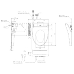 TOTO 94523410 分體式自由咀座廁連電子廁板套裝 (不包含風琴喉)