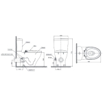 TOTO 94023410 分體式自由咀座廁連電子廁板套裝 (不包含風琴喉)