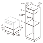 Bosch BVE9101B1 14厘米 8.0公升 嵌入式真空抽屜