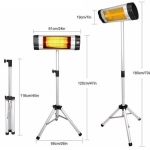 【展銷品】 Baumatic JHS-1500RS 室內室外石英管暖爐 (黑色)