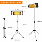 【展銷品】 Baumatic JHS-1500RS 室內室外石英管暖爐 (黑色)