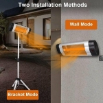 【展銷品】 Baumatic JHS-1500RS 室內室外石英管暖爐 (黑色)