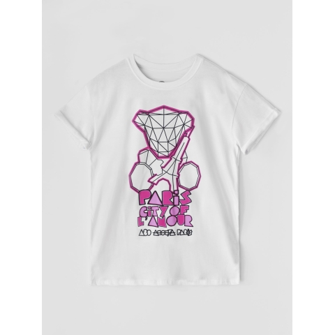 A80TW1 - TEDDY PARIS CITY -NEON PINK (1)