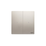 Legrand 281065 CH Mallia Senses 二位20A雙極開關帶LED燈 (香檳金)