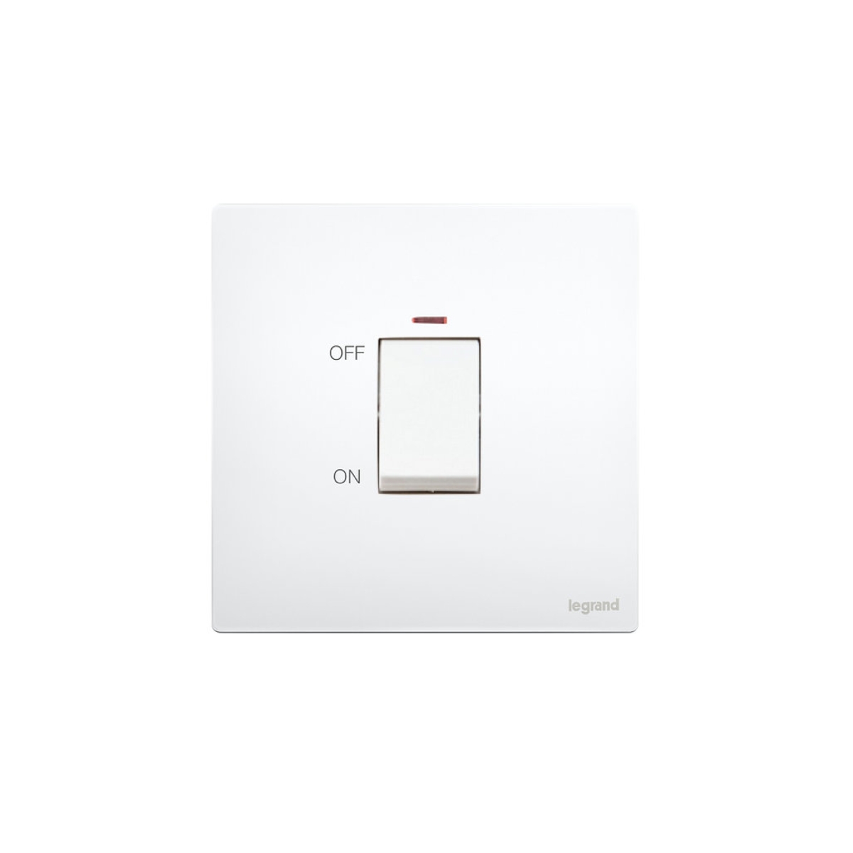 Legrand 281074 MW Mallia Senses 一位32A雙極開關帶LED燈 (陶瓷白)