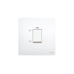 Legrand 281074 MW Mallia Senses 一位32A雙極開關帶LED燈 (陶瓷白)