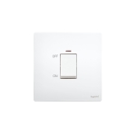 Legrand 281070 MW Mallia Senses 一位45A雙極開關帶LED燈 (陶瓷白)