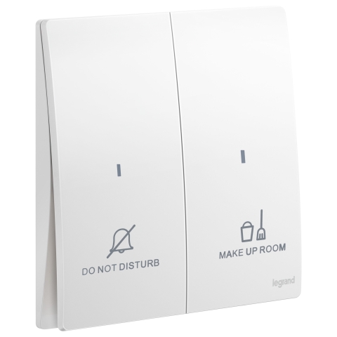 Legrand 281046 MW Mallia Senses 二位按手 請勿打擾房間整理開關 (陶瓷白)