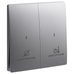 Legrand 281046 DS Mallia Senses 二位按手 請勿打擾房間整理開關 (深沙銀)