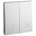 Legrand 281046 BA Mallia Senses 二位按手 請勿打擾房間整理開關 (拉絲鋁)