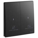 Legrand 281046 BB Mallia Senses 二位按手 請勿打擾房間整理開關 (幻影黑)