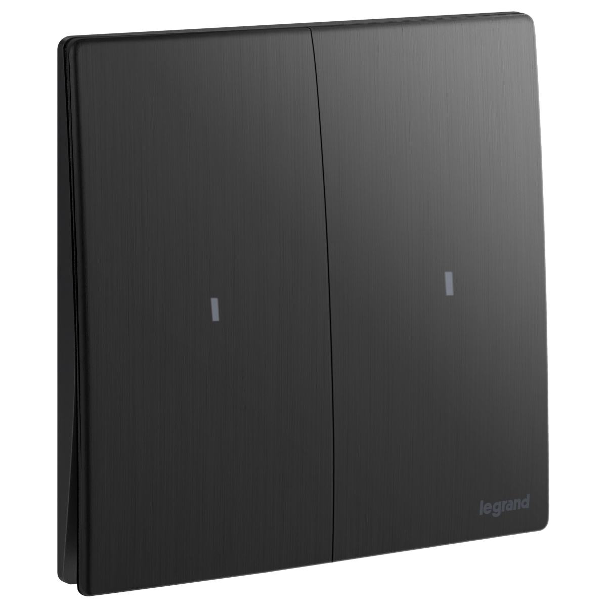 Legrand 281065 BB Mallia Senses 二位20A雙極開關帶LED燈 (幻影黑)