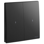 Legrand 281065 BB Mallia Senses 二位20A雙極開關帶LED燈 (幻影黑)