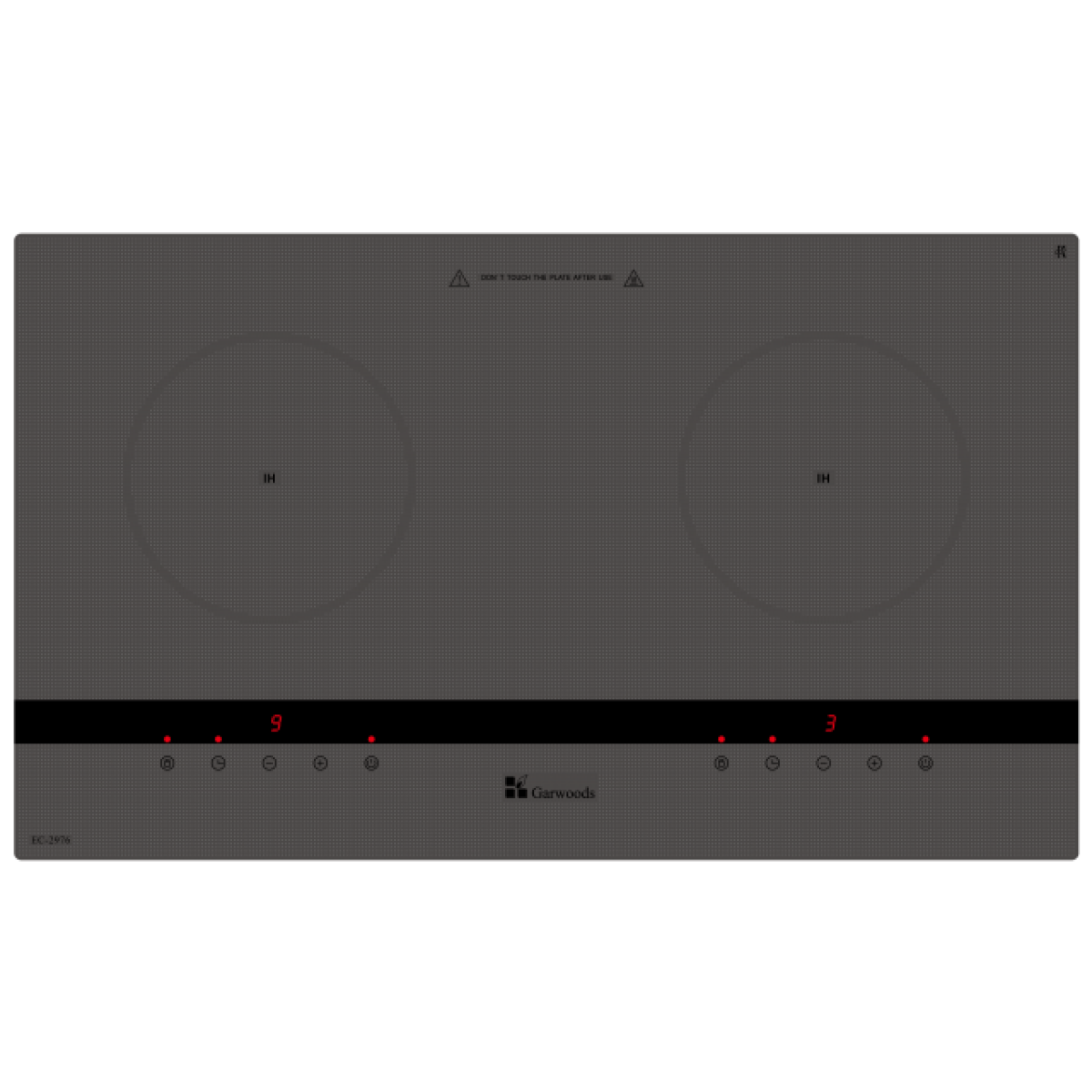 Garwoods 英國樂思 EC-2976 73厘米 嵌入式雙頭電磁爐 (灰色)