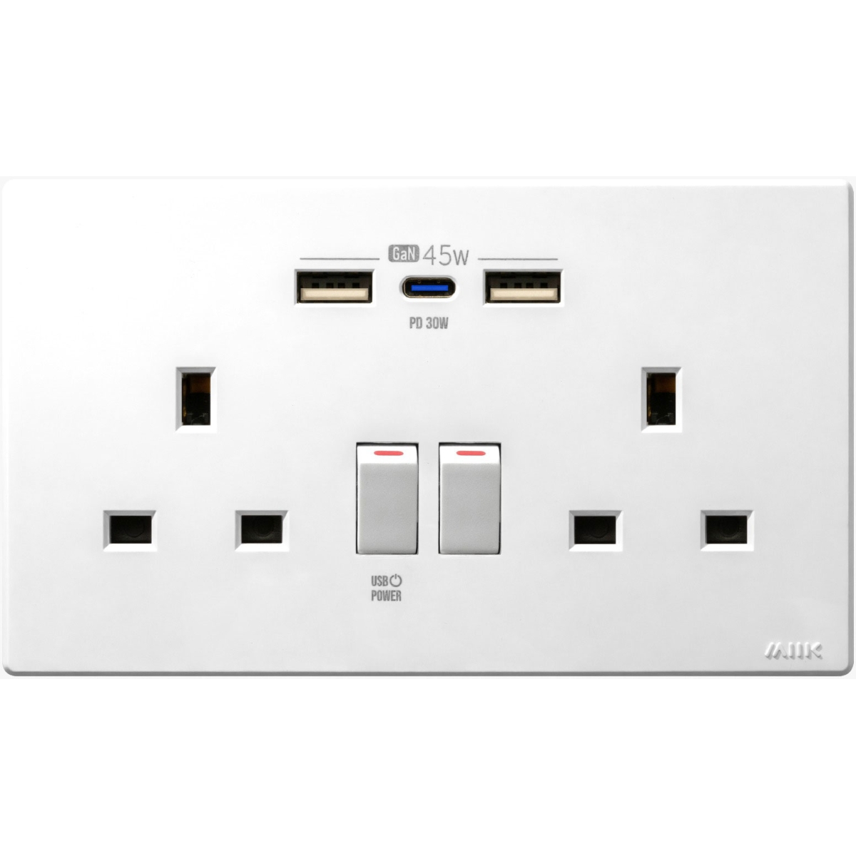 M2K PD230G-W GaN 45W Type-C/USB 電制 (Gan45W孖蘇)