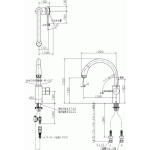KVK KM708G 日本拉出式U型廚房混合水龍頭