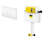 Viega 藏牆式水箱系統貼牆式座廁專用組合 - Visign for Style 24 沖水面板 (白色) + Prevista 藏牆式水箱系統 (86141WT+8502)