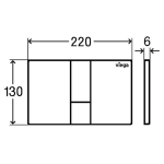 Viega 藏牆式水箱系統貼牆式座廁專用組合 - Visign for Style 24 沖水面板 (磨砂銀) + Prevista 藏牆式水箱系統 (86141MT+8504)