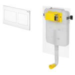 Viega 藏牆式水箱系統貼牆式座廁專用組合 - Visign for Style 21 沖水面板 (白色) + Prevista Pure 超薄藏牆式水箱系統 (86111WT+8503)