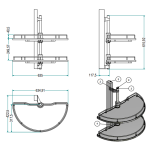 Inoxa 4301W/66 容量15公斤 旋轉半月籃