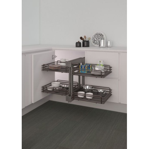 Inoxa 839BE/45 承重40公斤 小型角落拉籃