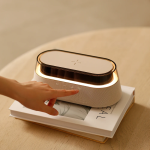 Amoovars LuminaCharge Cyber PLAY FM+ 五合一 無線充電 藍牙音箱 收音機 溫度時鐘 小夜燈 (米黃色)