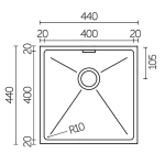 Innova INV 444420 不鏽鋼昇盤 (400x400)