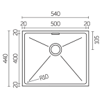 Innova INV 544420 不鏽鋼昇盤 (500x400)