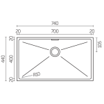 Innova INV 744420 不鏽鋼昇盤 (700x400)