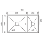 Innova INV 784420 不鏽鋼昇盤 (250x400, 450x400)