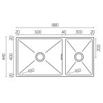 Innova INV 884420 不鏽鋼昇盤 (300x400, 500x400)