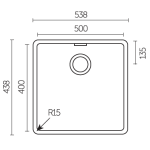 Apell COM50CF Ferrara Plus 黑色奶油色不鏽鋼昇盆