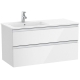 Roca The Gap 左邊洗水盆+雙抽屜面盆櫃套裝 (白色) (3279A3+857402806)