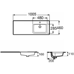 Roca 3279A2 The Gap 一體式洗臉盆 (1000x460mm)