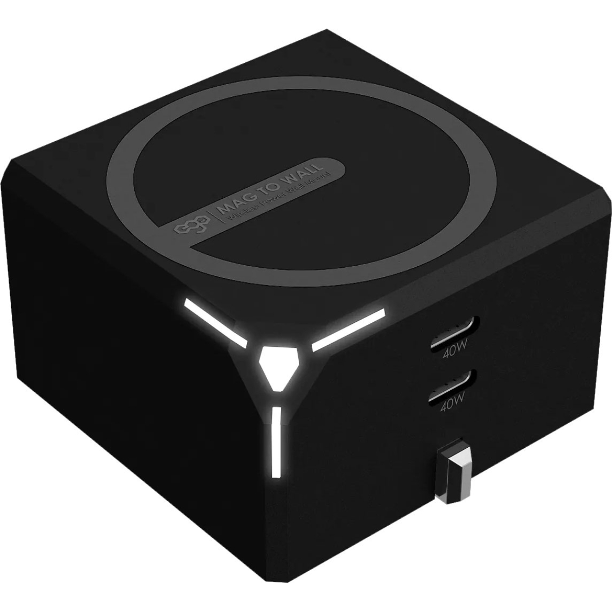 EGO Mag To Wall @40W 磁吸摺疊插腳牆充 (黑色) EGO Mag To Wall @40W 磁吸摺疊插腳牆充 (黑色)