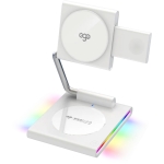 EGO MagFlip2@ 3in1 15W Magsafe 充電座 (金屬白)