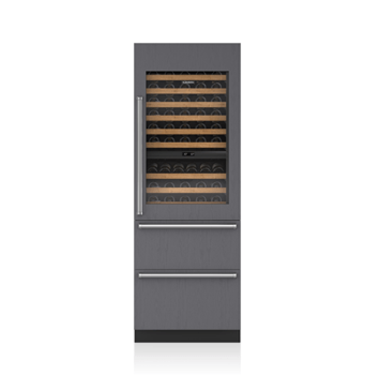 Sub-Zero ICBDET3050WR 86瓶 嵌入式多溫區紅酒櫃帶冰箱抽屜