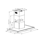 Cristal 尼斯 C9035EB-1 90厘米 1000m3/hr 煙導式抽油煙機