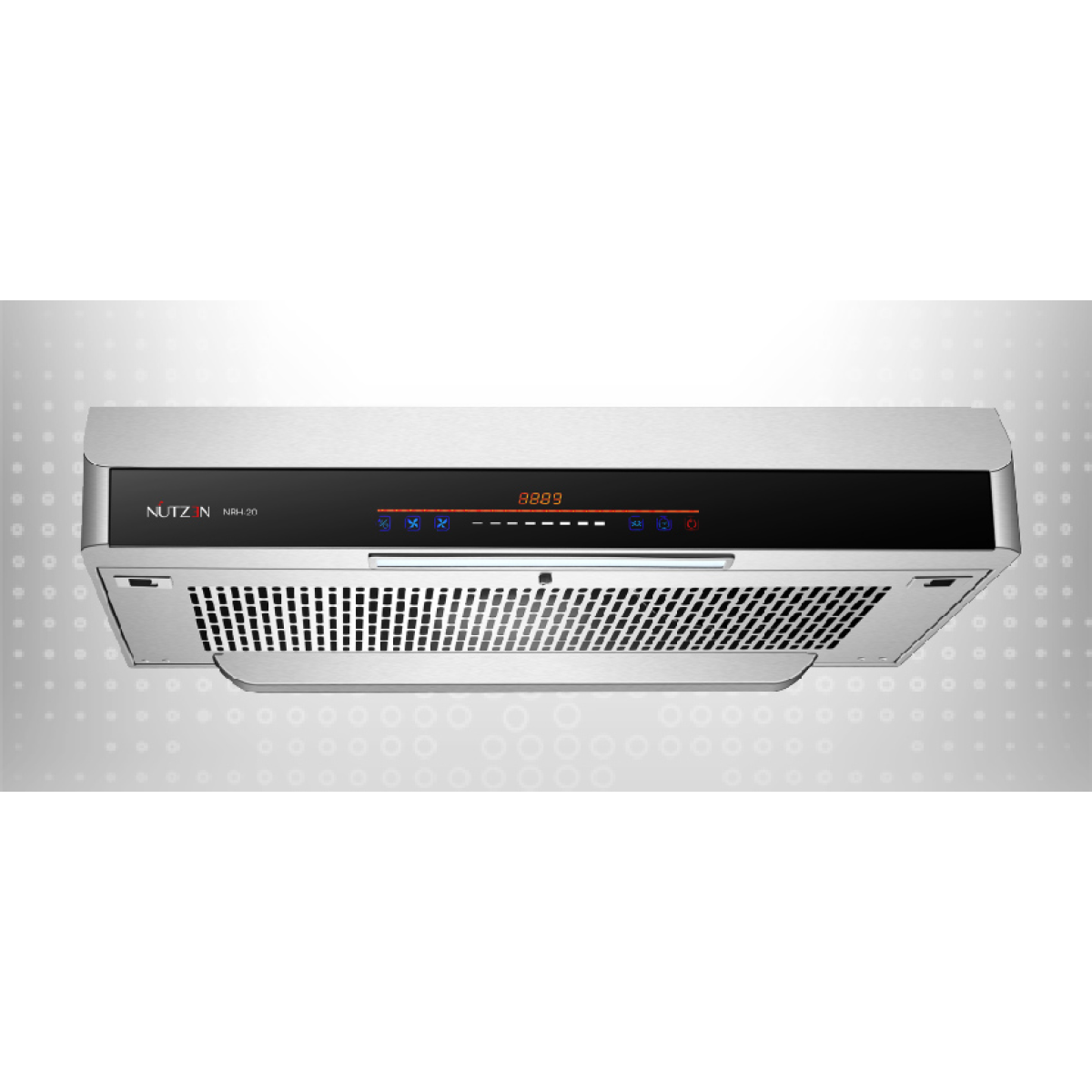 Nutzen 樂斯 NRH-20S 71厘米 1000m³/h 體感雙摩打電子加熱除油抽油煙機 (活性炭)