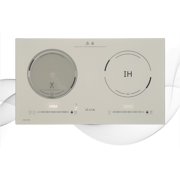 Nutzen 樂斯 NCIH-28D 71厘米 2800W 嵌入式 輕觸雙頭電磁電陶爐 (香檳銀)