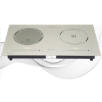 Nutzen 樂斯 NCIH-28D 71厘米 2800W 嵌入式 輕觸雙頭電磁電陶爐 (香檳銀)