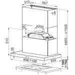 V-Zug AW4T-62031 120厘米 1262m³/h AiroClearWall V4000 掛牆式抽油煙機