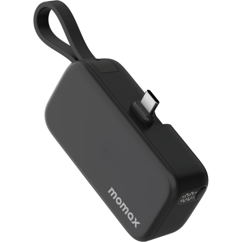 Momax IP130D 5000mAh 1-Power Mini 内置可折叠USB-C移動電源 (黑色) (已獲CCC認證)