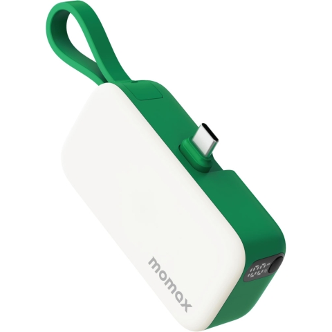 Momax IP130G 5000mAh 1-Power Mini 内置可折叠USB-C移動電源 (綠色) (已獲CCC認證)